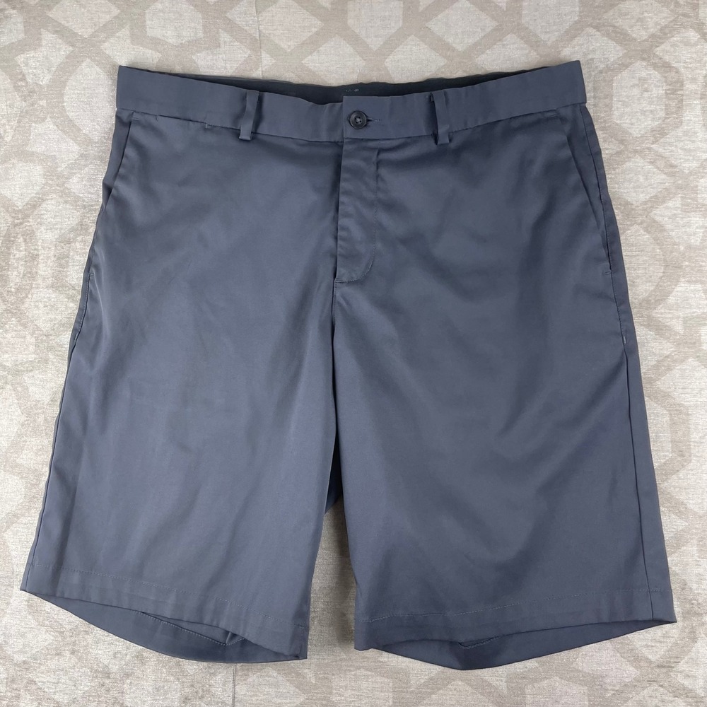 Nike Golf Dri-FIT Men 34 Gray Excellent Standard Fit Stretch Shorts Polyester